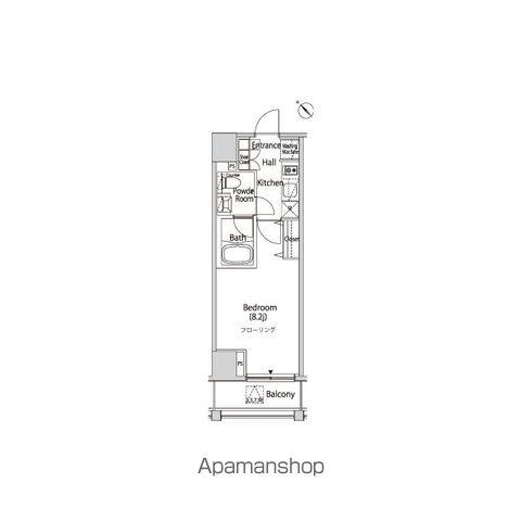 CASA SPLENDIDO 麻布仙台坂(1K/5階)の間取り写真