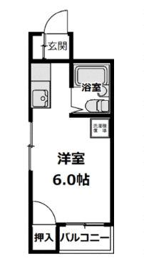 富士ビューティーハイツ(ワンルーム/3階)の間取り写真