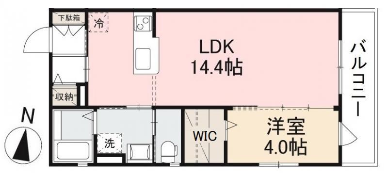 GRAND MANSIONVII(1LDK/1階)の間取り写真