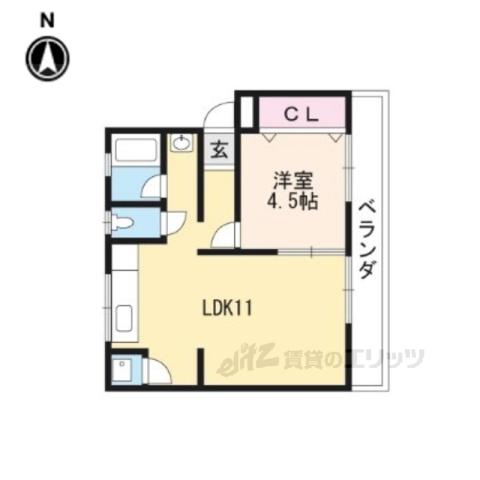 A BIL 1(1LDK/3階)の間取り写真