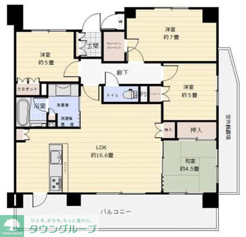 レーベンスクエアリマインドヒルズ(4LDK/2階)の間取り写真