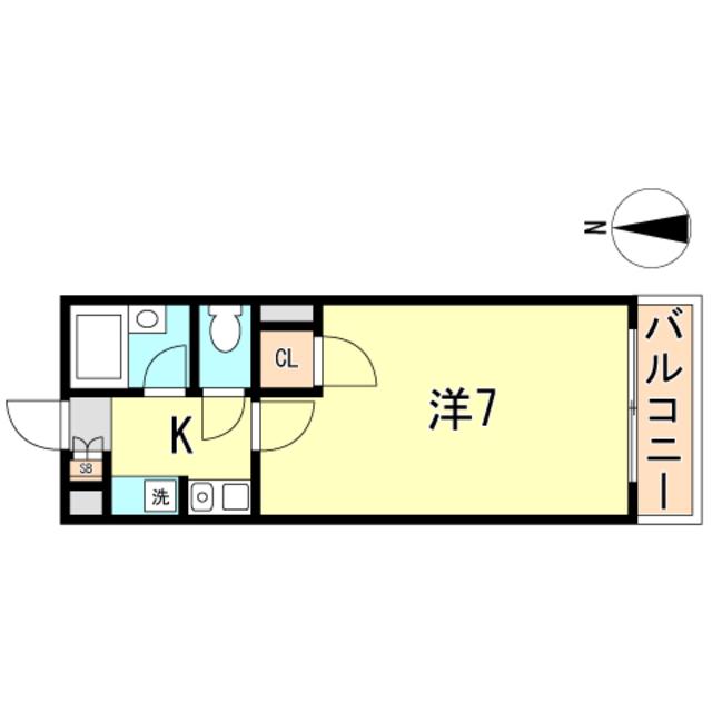 マイルドコート27(1K/2階)の間取り写真