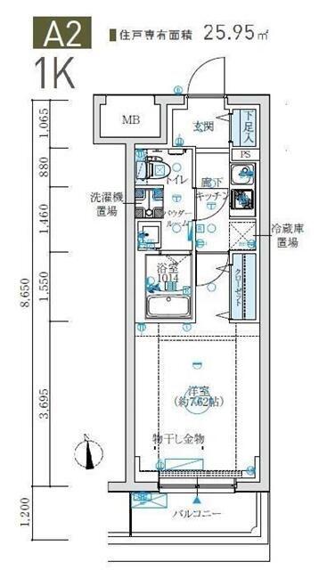 MAXIV生田(1K/3階)の間取り写真