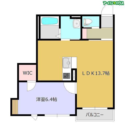 桔梗乃館(1LDK/2階)の間取り写真