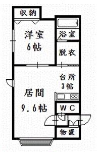 アルムス(1LDK/2階)の間取り写真