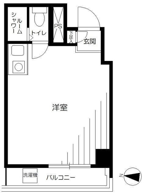 ライオンズマンション麹町桔梗(ワンルーム/4階)の間取り写真