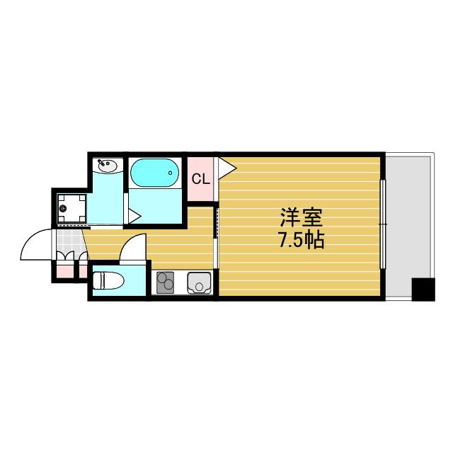 WILL DO 新大阪(1K/11階)の間取り写真