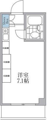 パークテラス相模原(ワンルーム/2階)の間取り写真
