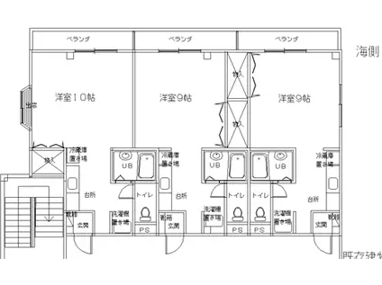 メゾンラベールパティオ2(1DK/2階)の間取り写真