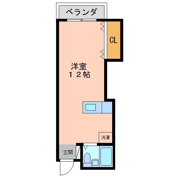エルピス(ワンルーム/1階)の間取り写真