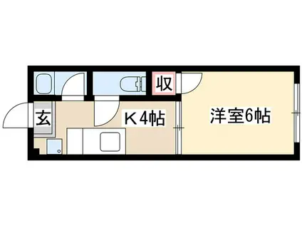 幸和ハイツ(1K/3階)の間取り写真