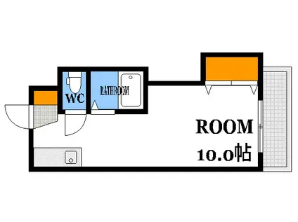 フェニックスハイツII(1DK/3階)の間取り写真