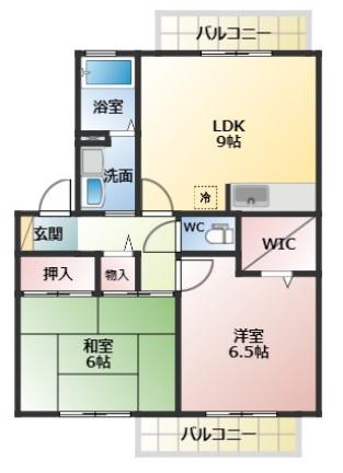 エトワールコート A棟(2LDK/1階)の間取り写真