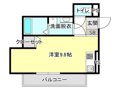 グランテラス(ワンルーム/3階)の間取り写真