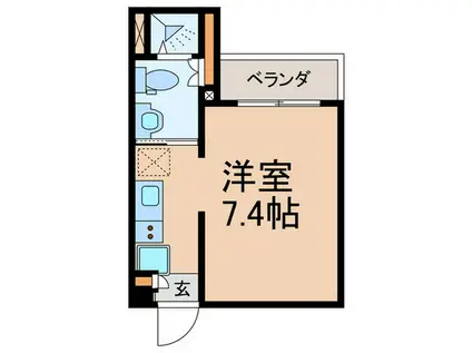 SHINAGAWA LES SAISONS(ワンルーム/1階)の間取り写真