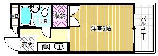 プチメゾン滝谷(ワンルーム/1階)の間取り写真