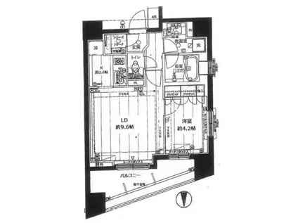 プライア渋谷(1LDK/13階)の間取り写真