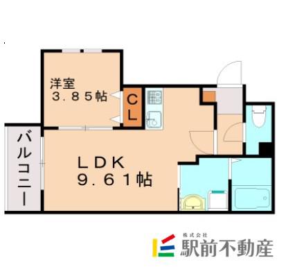 RASSURE N・K(1LDK/3階)の間取り写真