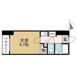 上高畑SKYマンションII(1K/2階)の間取り写真
