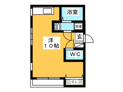 ウィンザーコート(ワンルーム/2階)の間取り写真