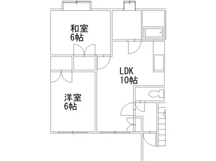 コーポぐれこII(2LDK/1階)の間取り写真