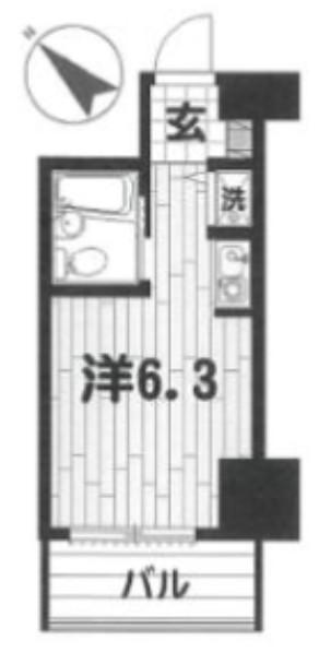 TRUST VALUE 不動前(ワンルーム/4階)の間取り写真