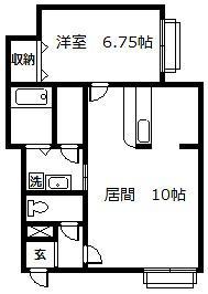 コンドルI(1LDK/1階)の間取り写真