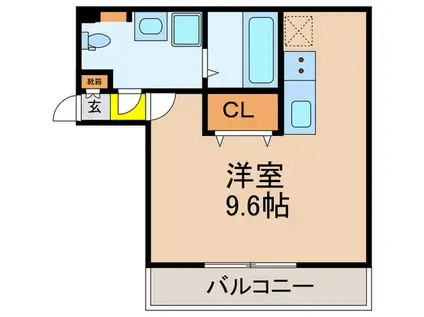 パレス花水木(ワンルーム/4階)の間取り写真
