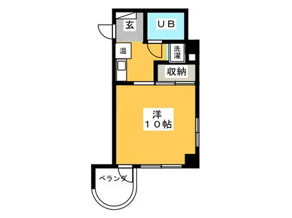 コーポラス山田(ワンルーム/4階)の間取り写真
