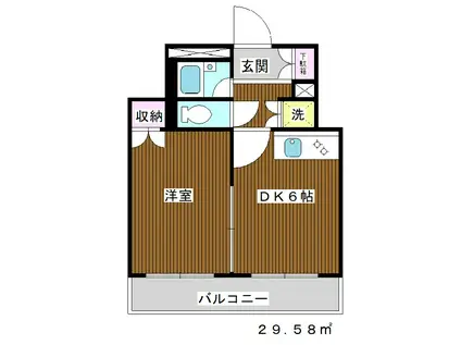 LIS BLANC DE 高島平(1DK/1階)の間取り写真