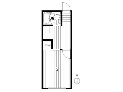 カームコート(1K/3階)の間取り写真