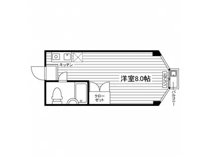 キャニオンテラス1(ワンルーム/3階)の間取り写真