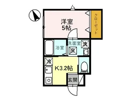 コーポSAKASHITA(1K/1階)の間取り写真