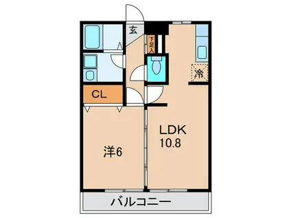 ベアーフルート深井A(1LDK/3階)の間取り写真