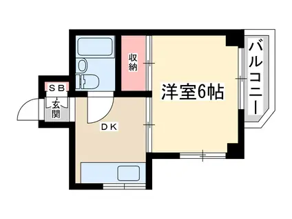 森本ハイツ(1DK/3階)の間取り写真