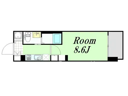 エステムプラザ梅田・中崎町IIIツインマークスノースレジデンス(1K/7階)の間取り写真