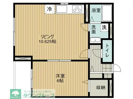 WILLOWS神明(1LDK/3階)の間取り写真