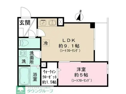 フィカーサ和泉(1LDK/2階)の間取り写真