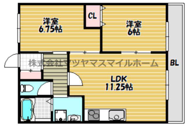 マノアクレール(2LDK/3階)の間取り写真