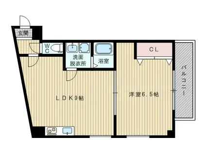 エルレジデンシア下新庄(1LDK/4階)の間取り写真