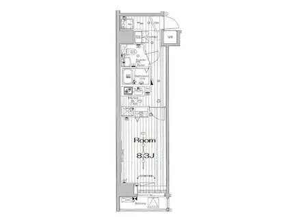 メイクスデザイン川崎III(1K/2階)の間取り写真