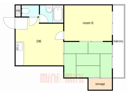 バンドーム大津和(2DK/2階)の間取り写真