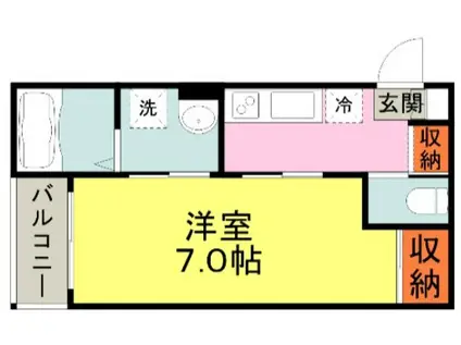 BREVEBASEアリビオ(1K/2階)の間取り写真