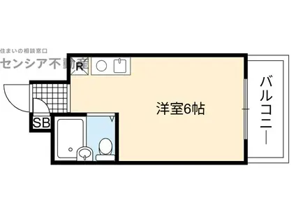 プレアール都島III(ワンルーム/2階)の間取り写真