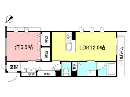 ヴェルデ上北沢(1LDK/2階)の間取り写真