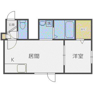 ネージュ元町I (1DK/3階)の間取り写真