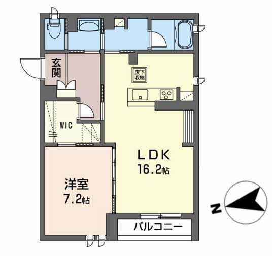 グランフォートMIII(1LDK/1階)の間取り写真