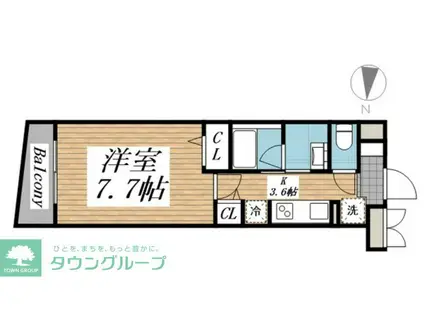 クリオ ラモード学芸大学II(1K/2階)の間取り写真
