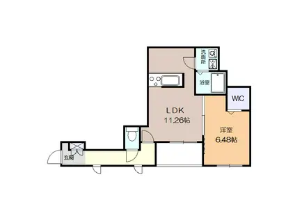 MTメゾン(1LDK/1階)の間取り写真