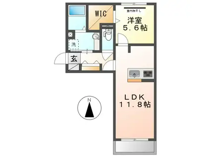 エムズコート(1LDK/3階)の間取り写真